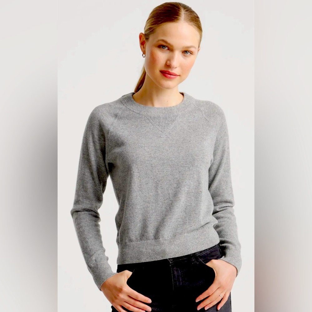Quince Mongolian Shrunken Cashmere Sweatshirt